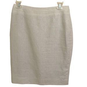 Linen Peruvian Connection Grey Pencil Skirt 2